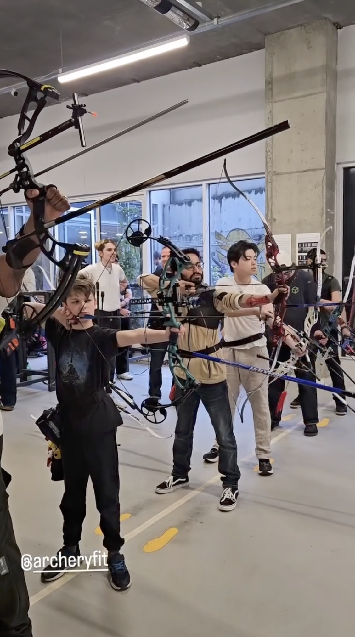 On the line at an Archery Fit London session
