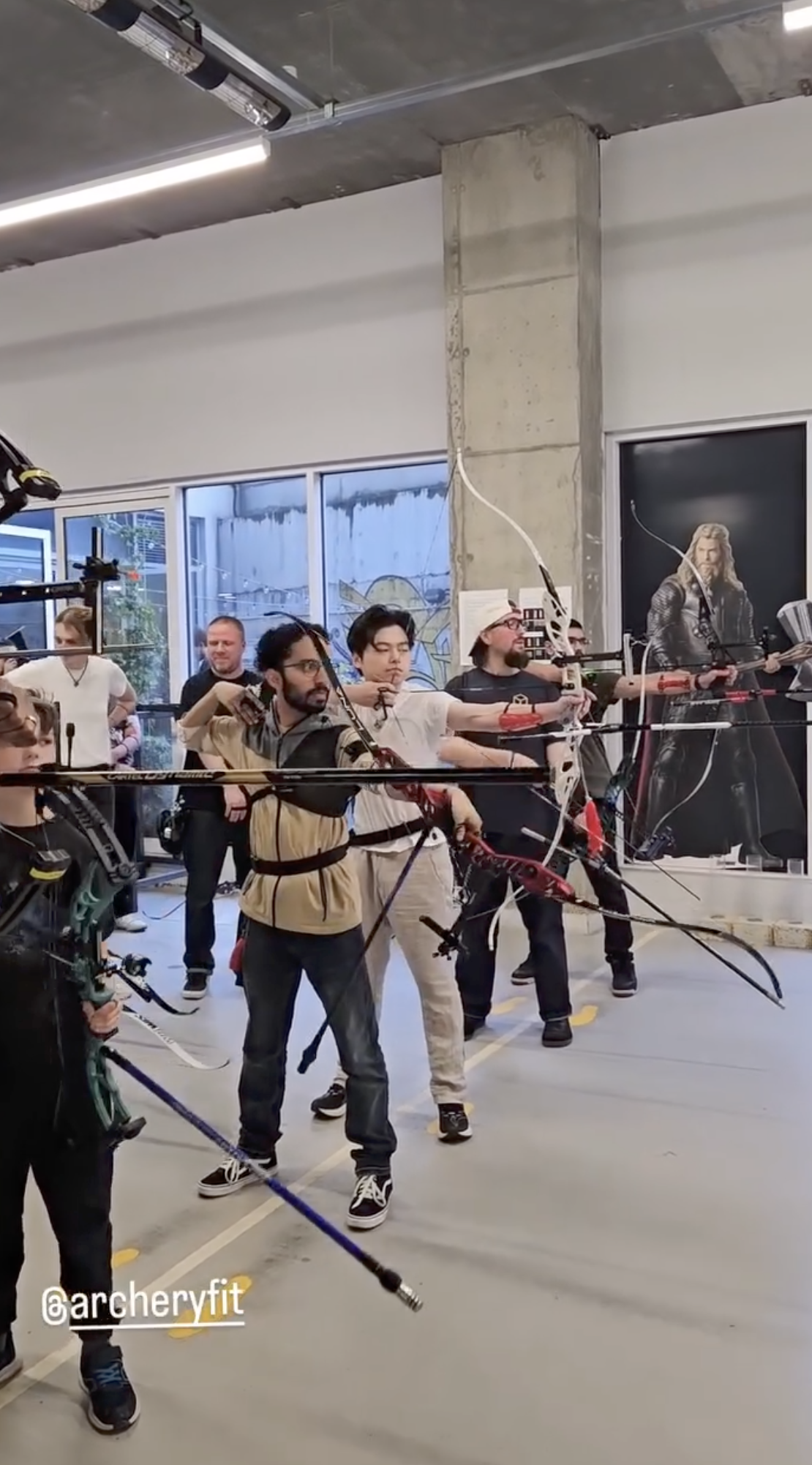 On the line at an Archery Fit London session