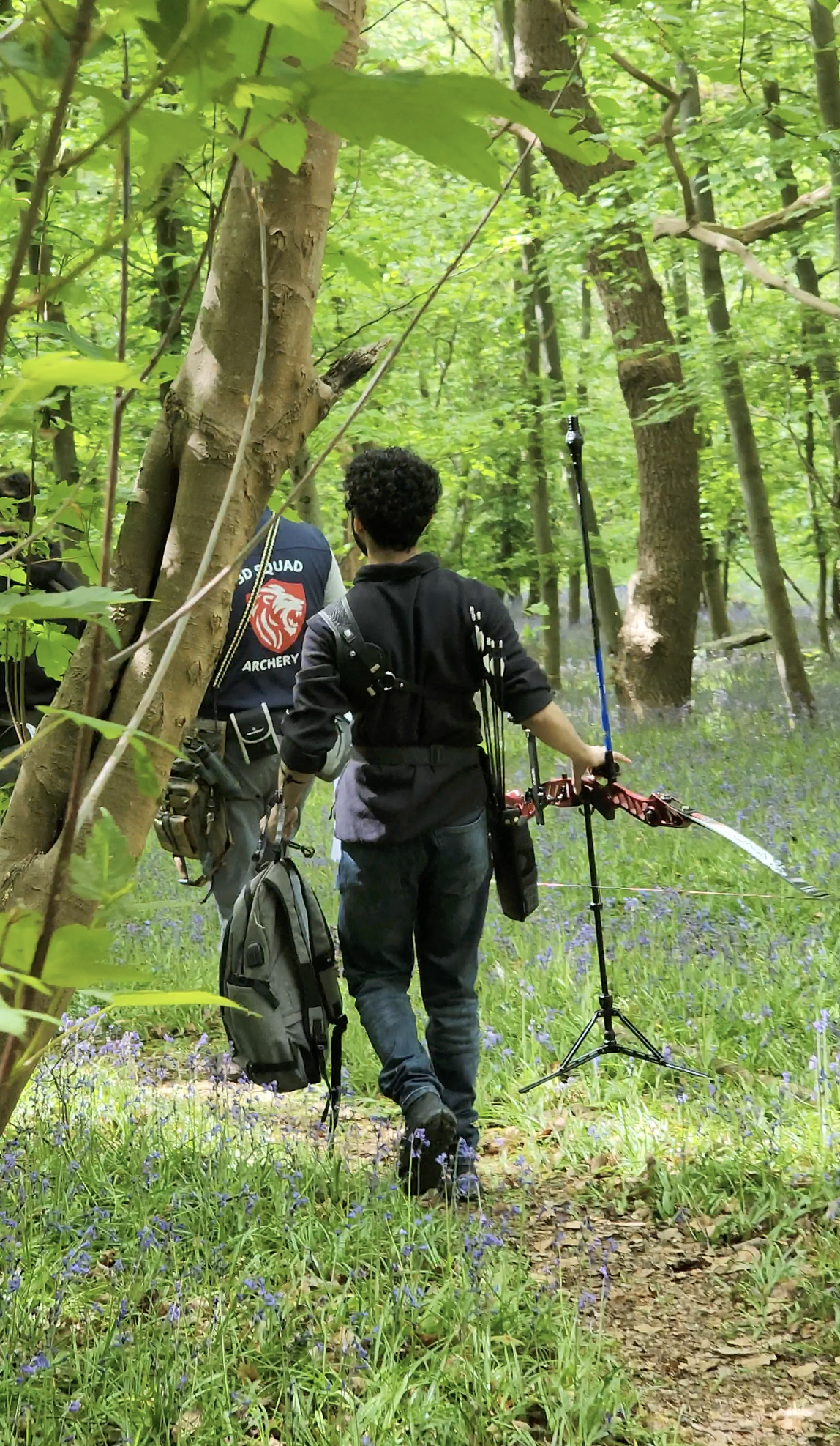 Field archery through the woods